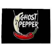 Ghost Pepper Funny Spicy Hot Halloween Ghost Peppe Groot Cadeauzakje (Achterkant)