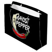 Ghost Pepper Funny Spicy Hot Halloween Ghost Peppe Groot Cadeauzakje (Achterkant Gekanteld)