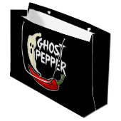 Ghost Pepper Funny Spicy Hot Halloween Ghost Peppe Groot Cadeauzakje (Voorkant Gekanteld)