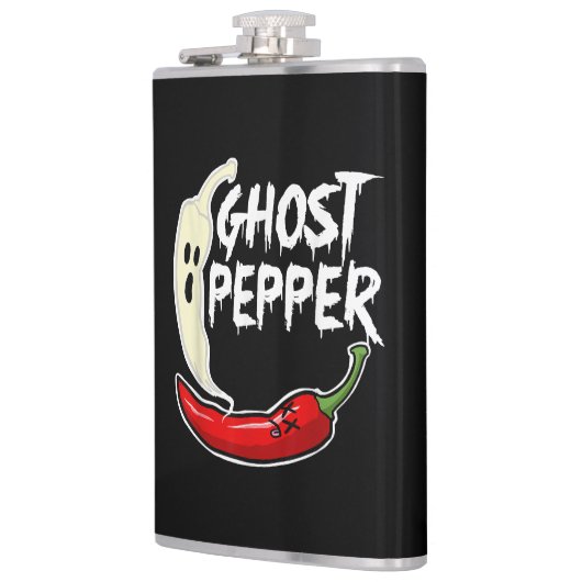 Ghost Pepper Funny Spicy Hot Halloween Ghost Peppe Heupfles (Links)