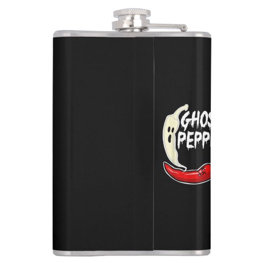 Ghost Pepper Funny Spicy Hot Halloween Ghost Peppe Heupfles (Achterkant)