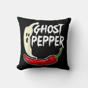 Ghost Pepper Funny Spicy Hot Halloween Ghost Peppe Kussen