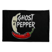 Ghost Pepper Funny Spicy Hot Halloween Ghost Peppe Kussensloop (Achterkant)