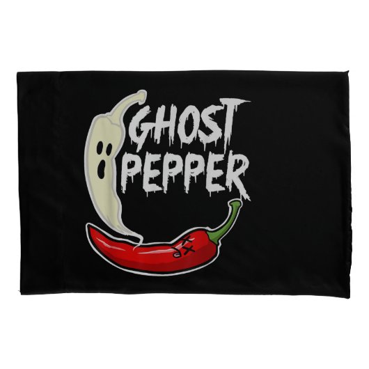 Ghost Pepper Funny Spicy Hot Halloween Ghost Peppe Kussensloop (Voorkant)