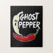 Ghost Pepper Funny Spicy Hot Halloween Ghost Peppe Legpuzzel (Verticaal)