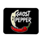 Ghost Pepper Funny Spicy Hot Halloween Ghost Peppe Magneet (Horizontaal)