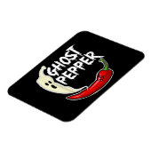Ghost Pepper Funny Spicy Hot Halloween Ghost Peppe Magneet (Linkerzijde)