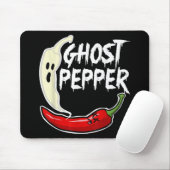 Ghost Pepper Funny Spicy Hot Halloween Ghost Peppe Muismat (Met muis)