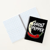 Ghost Pepper Funny Spicy Hot Halloween Ghost Peppe Notitieboek (Binnen)