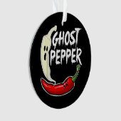 Ghost Pepper Funny Spicy Hot Halloween Ghost Peppe Ornament (voorkant)