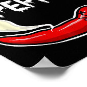 Ghost Pepper Funny Spicy Hot Halloween Ghost Peppe Poster (Hoek)