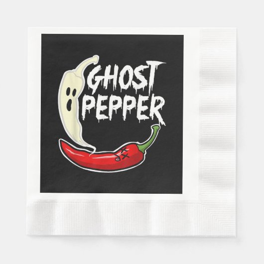 Ghost Pepper Funny Spicy Hot Halloween Ghost Peppe Servet (Voorkant)