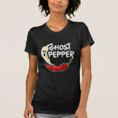 Ghost Pepper Funny Spicy Hot Halloween Ghost Peppe T-shirt (Voorkant)