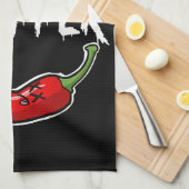 Ghost Pepper Funny Spicy Hot Halloween Ghost Peppe Theedoek (Quarter Fold)