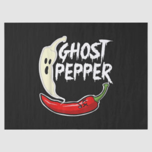 Ghost Pepper Funny Spicy Hot Halloween Ghost Peppe Tissuepapier