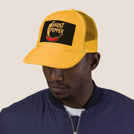 Ghost Pepper Funny Spicy Hot Halloween Ghost Peppe Trucker Pet (In situ)