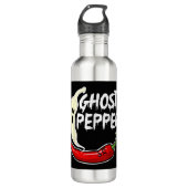 Ghost Pepper Funny Spicy Hot Halloween Ghost Peppe Waterfles (Voorkant)