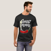 Ghost Pepper grappig kruidig Heet Halloween Ghost T-shirt (Voorkant volledig)