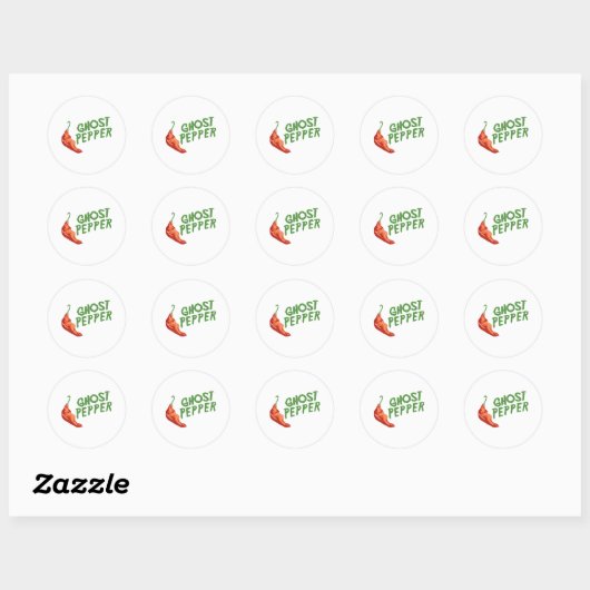 Ghost Pepper Ronde Sticker (Vel)