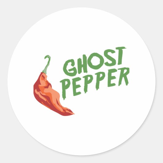 Ghost Pepper Ronde Sticker (Voorkant)