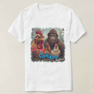 "Ghost Photobomb" Bigfoot & Cheesy Chickens  T-shirt