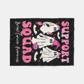 Ghost Pink Witch Pet Support Squad Borstkanker Fleece Deken (Voorkant (Horizontaal))