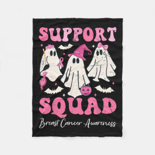 Ghost Pink Witch Pet Support Squad Borstkanker Fleece Deken