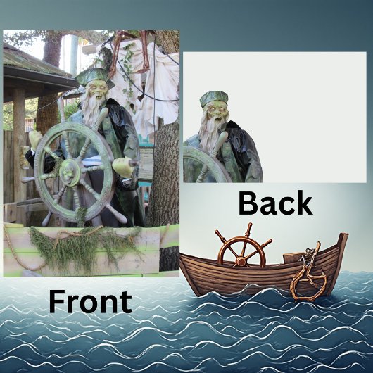 Ghost Pirate 5 x 7 Halloween Card Feestdagenkaart