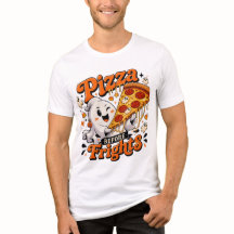 Ghost Pizza Halloween T-Shirt voor koppels