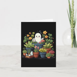 Ghost Plant Lady Halloween spookachtig tuinieren P Kaart