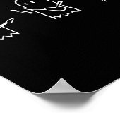 Ghost Playing Gitaar Lazy Halloween Kostuum Leuk M Poster (Hoek)