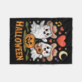 Ghost Playing Guitar For Halloween Lovers  Fleece Deken (Voorkant (Horizontaal))