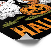 Ghost Playing Guitar For Halloween Lovers  Poster (Hoek)