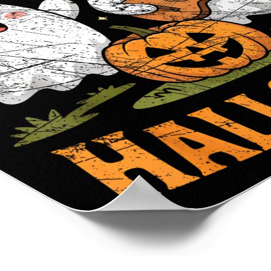 Ghost Playing Guitar For Halloween Lovers  Poster (Hoek)