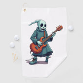 Ghost Playing Guitar - Spooky muziek Halloween T-s Golfhanddoek (Insitu)