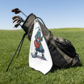 Ghost Playing Guitar - Spooky muziek Halloween T-s Golfhanddoek (Groen)