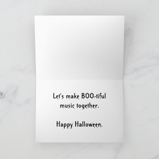 Ghost Playing Organ Card Kaart (Binnen)