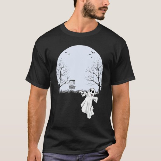 Ghost Plays Disc Golf Halloween Kostuum T-shirt (Voorkant)
