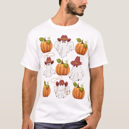 Ghost pompoen coquette boog herfst oogst t-shirt