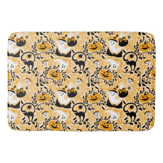 Ghost, pompoenen en zwarte katten badmat (Voorkant)
