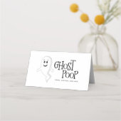 Ghost Poop Halloween Snoep Bag Topper Plaatskaartje (Voorkant)
