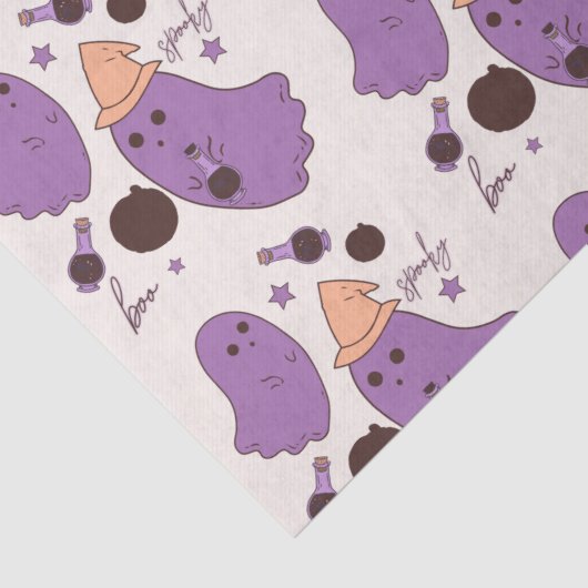 Ghost Potion Spooky Halloween Pattern Tissuepapier (Detail)