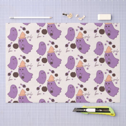 Ghost Potion Spooky Halloween Pattern Tissuepapier (Craft)