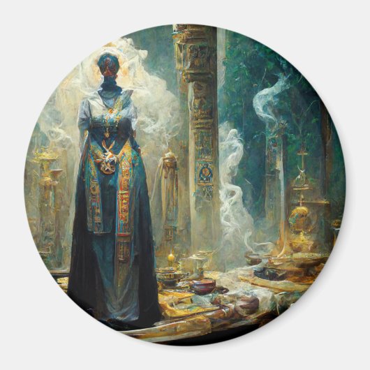 Ghost Priestess Fantasy Magneet (Voorkant)