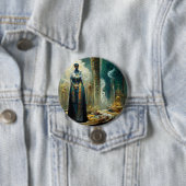 Ghost Priestess Fantasy Ronde Button 7,6 Cm (In situ)