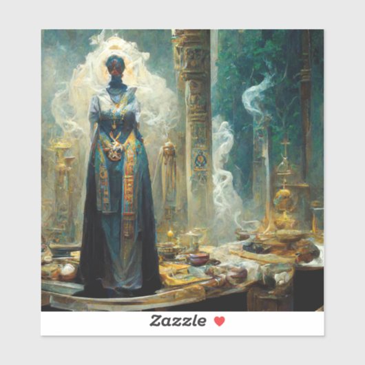 Ghost Priestess Fantasy Sticker (Vel)