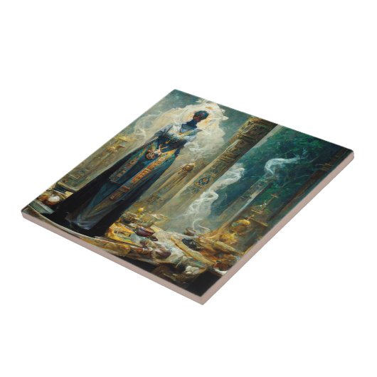 Ghost Priestess Fantasy Tegeltje (Zijkant)