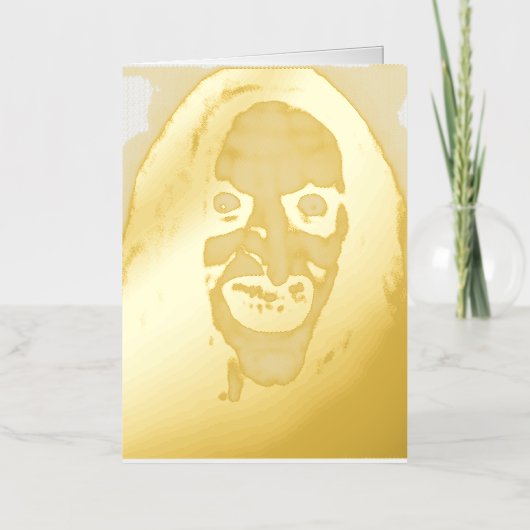 Ghost print mobiele caver folie feestdagenkaart (Voorkant)