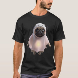 Ghost Pug 3D Pop-Out Halloween T-Shirt
