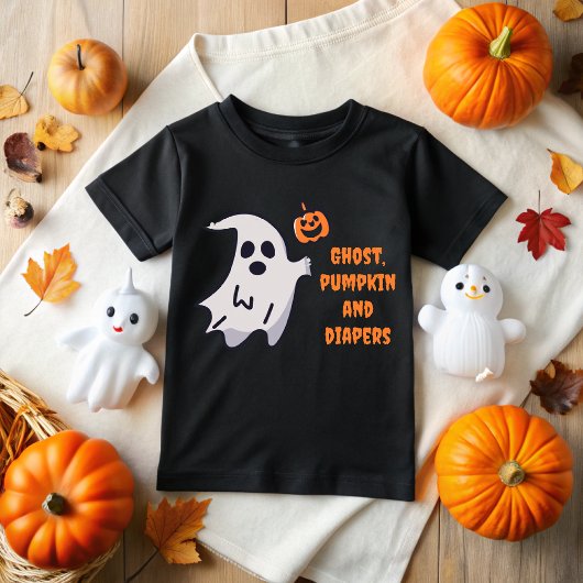 Ghost, pumpkin and diapers on Halloween